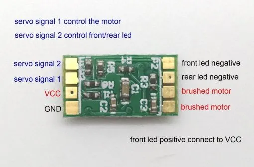 Das87 1S3A Micro Speed Controller With Light Control  1/87 Rc Car parts - Image 3