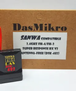 DASMIKRO SANWA SUPER RESPONSE FREE ANTENNA 4CH RECEIVER V3 FH-4 FH-3 FOR RC RACING DSK-482N