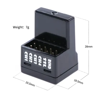 DASMIKRO DSK-492 V2 FH5 COMPATIBLE ANTENNA-FREE RECEIVER FOR SANWA FH-5 M17 MT-5 MT-R FHSS-5 - Image 5