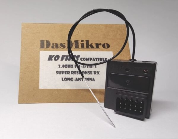 DASMIKRO KO FHSS SUPER RESPONSE LONG ANTENNA 4CH GYRO RECEIVER DSK-241L - Image 4