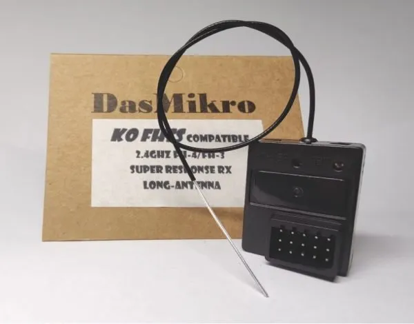 DASMIKRO KO FHSS SUPER RESPONSE LONG ANTENNA 4CH GYRO RECEIVER DSK-241L - Image 4