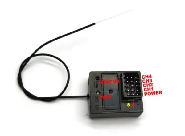 DASMIKRO KO FHSS SUPER RESPONSE LONG ANTENNA 4CH GYRO RECEIVER DSK-241L - Image 5
