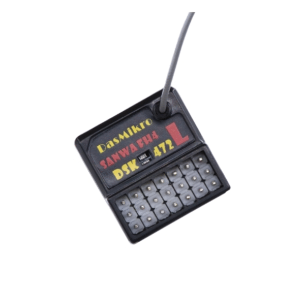 DASMIKRO FUTABA F-4G SUPER RESPONSE LONG ANTENNA 4CH RECEIVER DSK-404L FUTABA 10PX